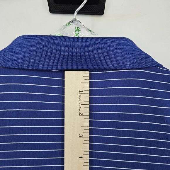 Vineyard Vines Shirt Mens Large Polo Short Sleeve Casual Preppy Striped Blue - Picture 5 of 10